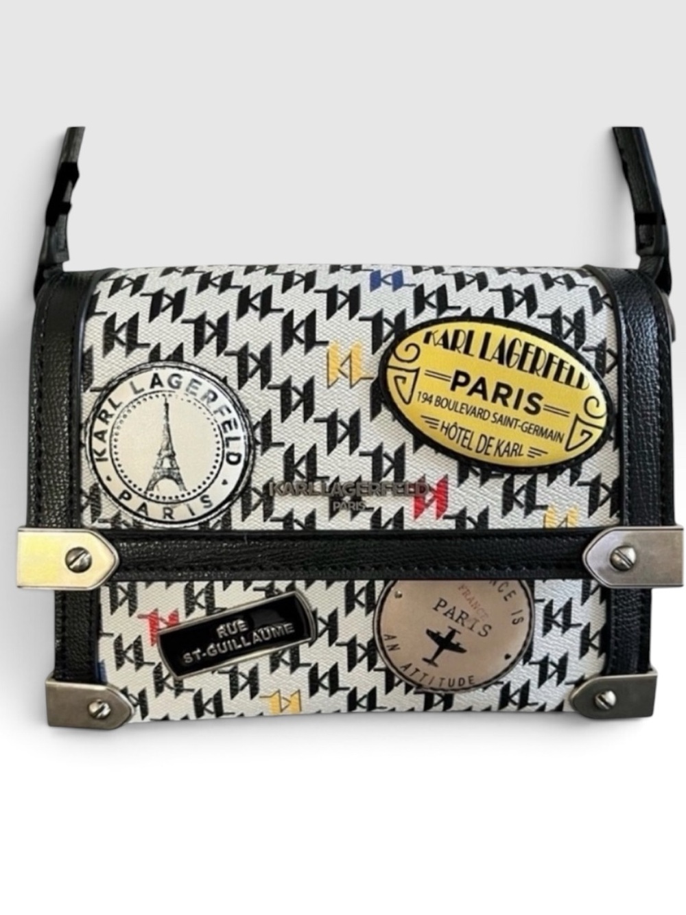 Karl Lagerfeld Paris Hotel de Karl Crossbody Bag NWT with Dust Bag